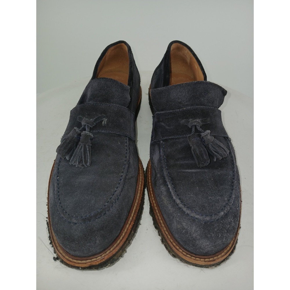 SuitSupply Navy Blue Suede Tassel Slip-On Loafers Size US10 EU43 C132